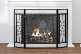 3 Panel Folding Metal Fireplace Screen