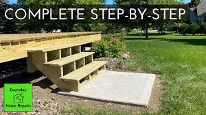 How To Build And Attach Deck Stairs - YouTube