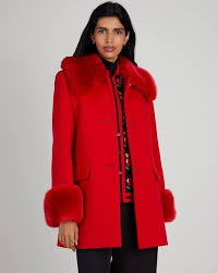 Buy Kate Spade Faux Fur Trim Anita Coat