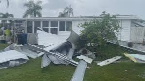 storm damages several homes in two