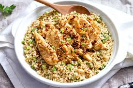 Quinoa possesses a mild, nutty flavor and a chewy texture that works well with a variety of flavors, and can be you can also use quinoa or quinoa flour to substitute grains and grain flours in recipes. Garlic Lime Chicken Tenders And Quinoa Recipe Eatwell101