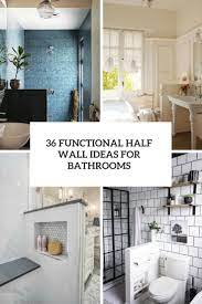 half wall ideas for bathrooms
