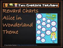 Reward Chart Sticker Chart Alice In Wonderland Theme