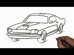 how to draw a clic mustang car