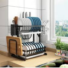 Dish Drying Rack 2 Tier Stainless