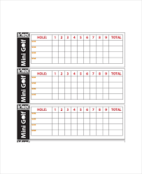 12 Golf Scorecard Templates Pdf Word Excel Free