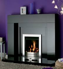 Black Granite Fireplace With Gas Fire