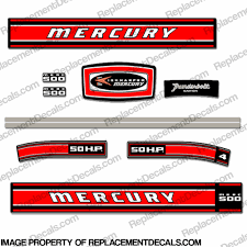 mercury 1969 50hp decal kit