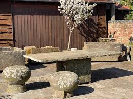 extra large york stone table on