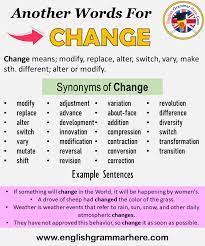 another word for change what is