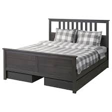 5% coupon applied at checkout. Hemnes Bed Frame With 4 Storage Boxes Gray Dark Gray Stained Queen Ikea