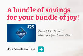 25 gift card back with new sam s club