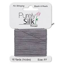 Thread Purely Silk 3 Ply Dark Grey Size Ff Sold Per 16