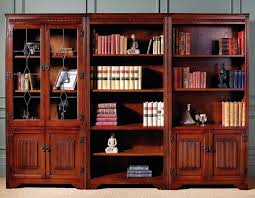 Cherry Wood Bookcase With Doors