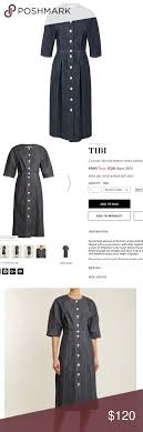 New Tibi Raw Denim Shirt Dress Size 6 New Tibi Dress Raw