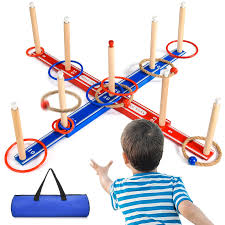 upgraded large wooden ring toss game
