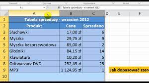 Excel 2010 - Dopasowywanie szerokości kilku kolumn jednocześnie - porada 21  - YouTube