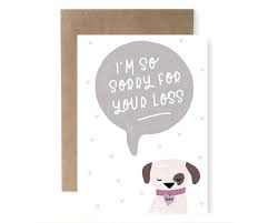 Cute Sorry Dog Sympathy Card Paperpaintpixels