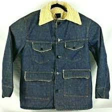 Sears Roebucks Sherpa Denim Jacket Vintage Chore Coat Jean