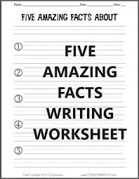 amazing facts primary writing worksheet