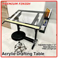 Premium Black Acrylic Drafting Table