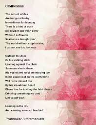 clothesline poem by prabhakar subramaniam