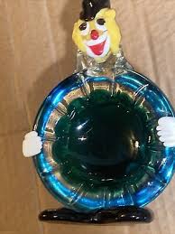 Murano Glass Clown Ashtray 7 5 034 X