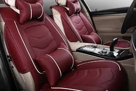 Red Premium Leather Seat Covers At Rs