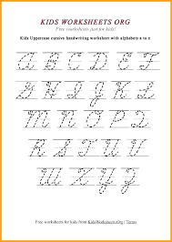 Cursive Writing Chart Printable Worksheets