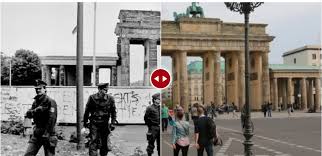 The artistic wall photos shows painting prints in wooden frames. History Comes Full Circle Before And After Photos Of The Berlin Wall Der Spiegel