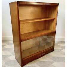 Vintage Bookcase With 2 Sliding Glass