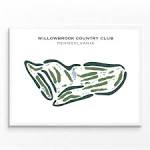 Willowbrook Country Club PA Golf Course Map Home Decor - Etsy