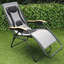 zero gravity padded sunlounger chair