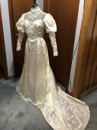 This bohemian inspired dress has an edwardian style and unique fishtail cut. Victorian Vintage Wedding Dresses Veils For Women For Sale Ebay