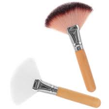 make up fan loose powder brush makeup