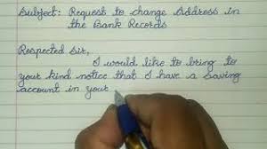 I'm writing this letter in response to the position of administrative secretary being advertised. How To Write Request To Change Address In The Bank Hand Written Application In Cursive Youtube