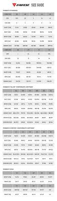 Dainese Size Chart Suit Leather Suit Sizing Chart Tai Chi