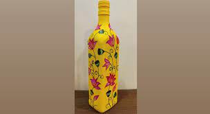 Glass Bottle Painting Work
