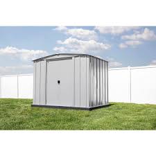 D Flute Grey Steel Storage Shed