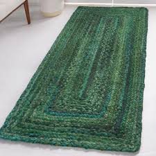 unique loom braided chindi green 9 ft