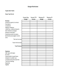 Functional Budget Template Sample For Nonprofit Startup