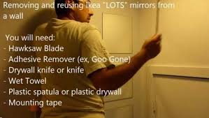 remove and reuse ikea lots mirrors