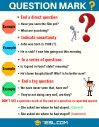 The Question Mark (?) When and How to Use Question Marks Correctly