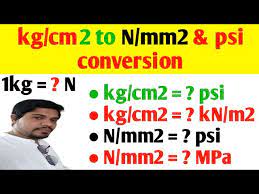 how to convert n mm2 to kg cm2