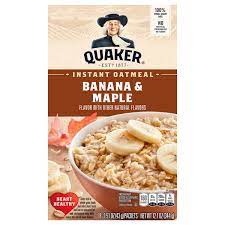 quaker instant oatmeal banana maple