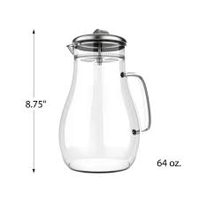classic cuisine 64 oz glass pitcher