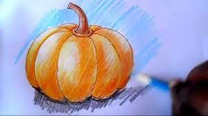 Painting style will be easy for children. How To Draw Pumpkin Step By Step Youtube