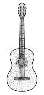 La música en dibujos en pinterest. Ejemplo De La Guitarra Dibujo Grabado Tinta Linea Arte Vector Ilustracion Del Vector Ilustracion De Silueta Brazo 113450482