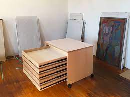 art studio furniture 5 drawer rolling