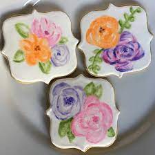 Watercolor Flower Cookies For A Special